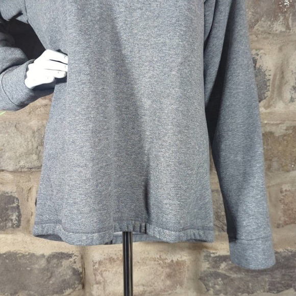 Caleo Hooded‎ Pull Over Sweatshirt Woman's Size Large Gray Hi-Low Hem Athleisure - Picture 3 of 11